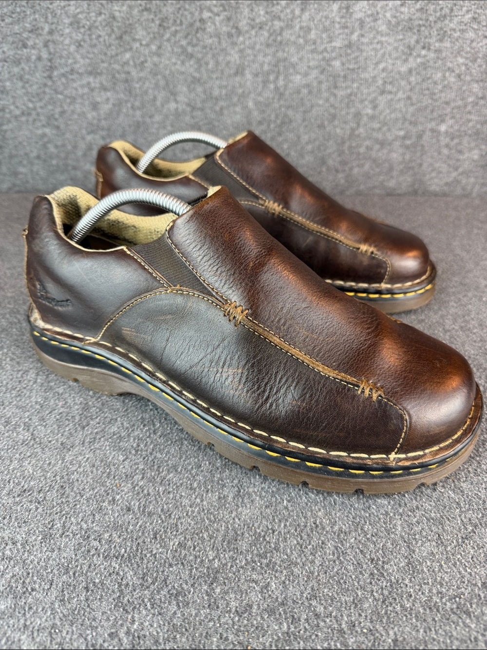 Dr. Martens Classic Slip-On Men's Leather Casual Shoes Brown Size 10